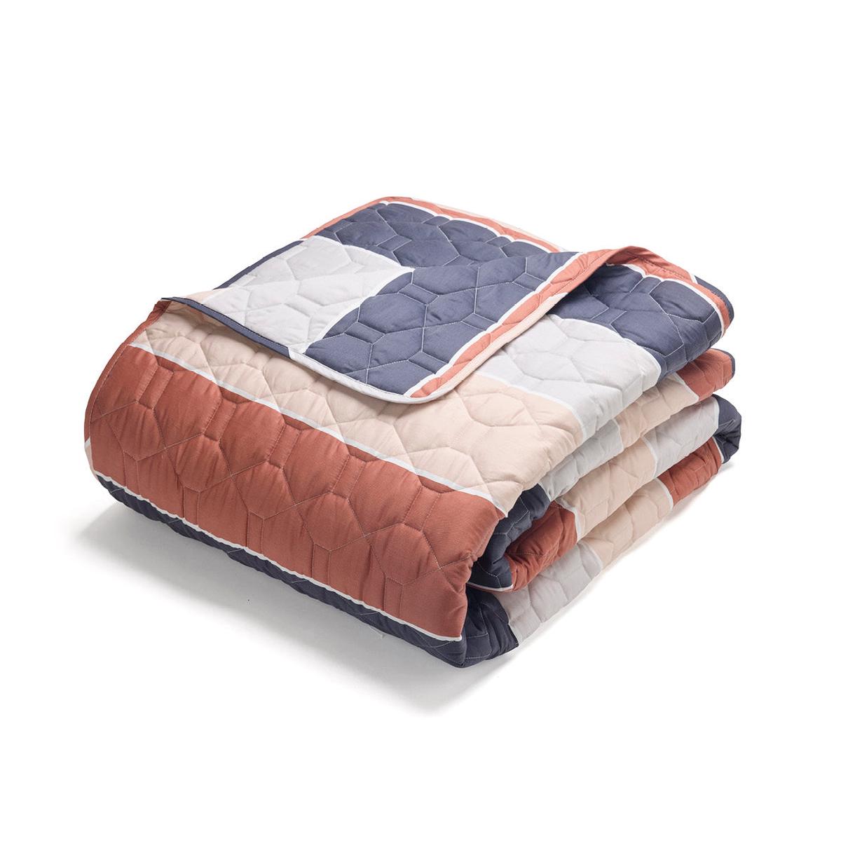Bedspread cotton satin – Terres douces Brown – 220 x 250 cm