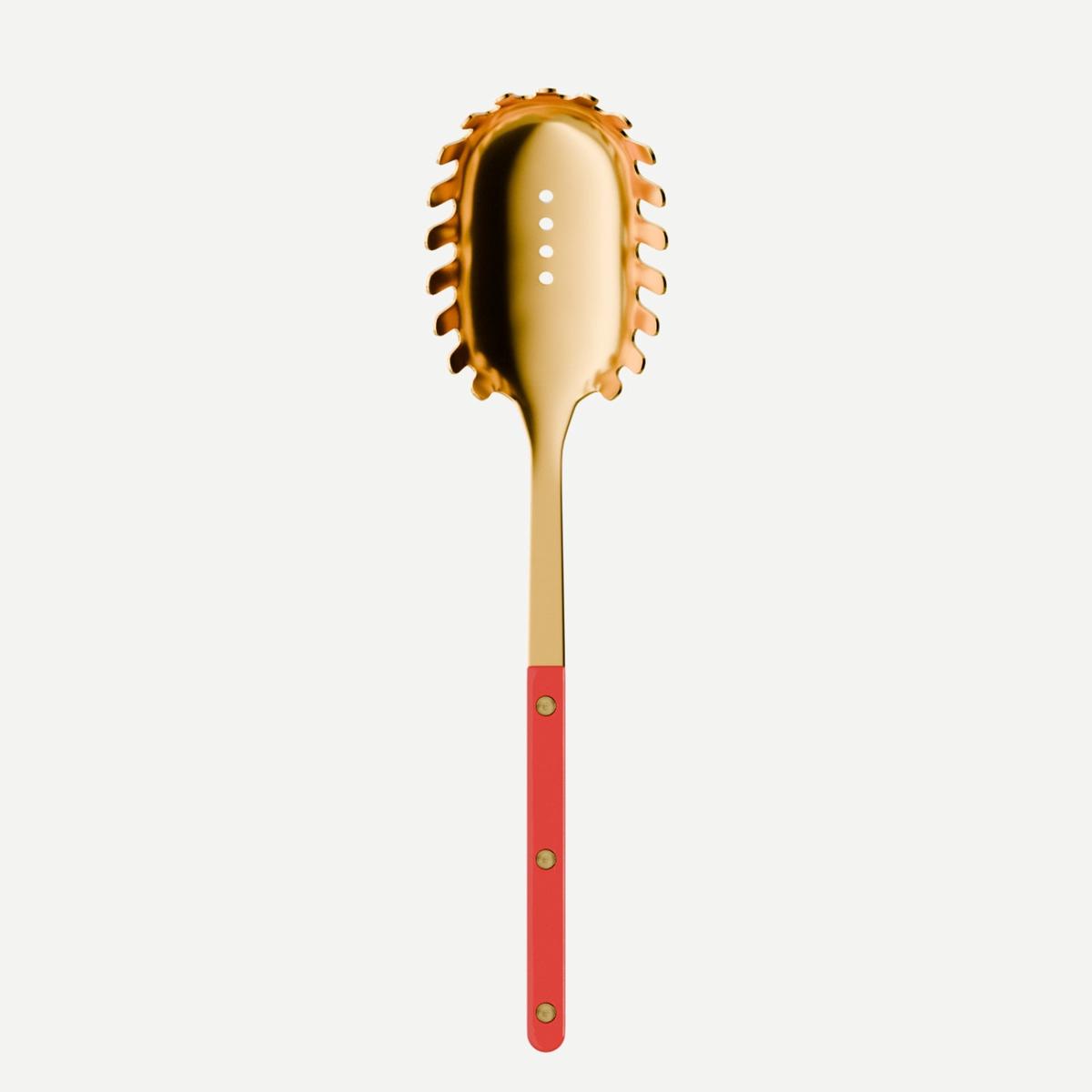 Bistrot Gold color Solid, Red – Spaghetti spoon