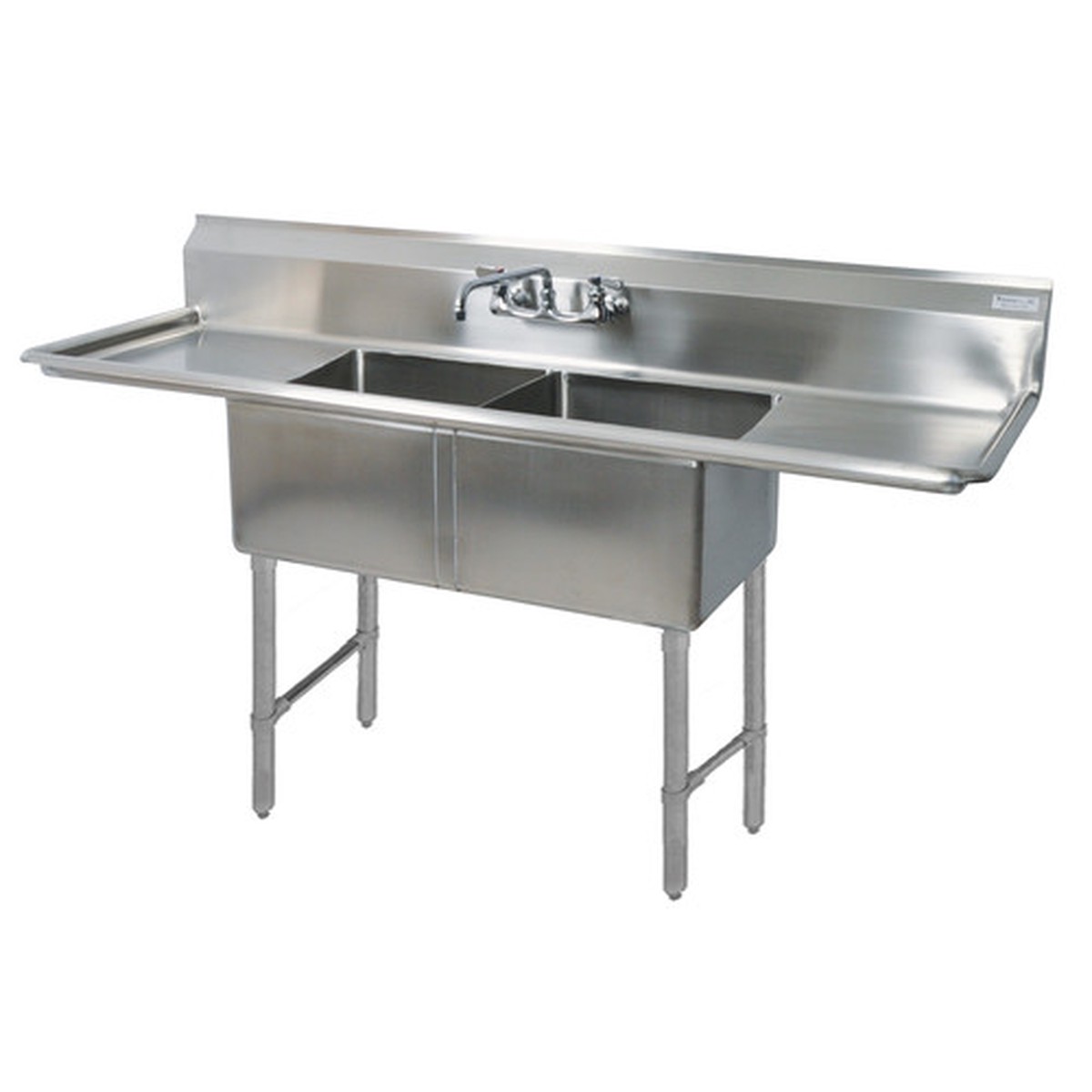 BKS-2-18-12-18TS | 72′ | Sink, (2) Two Compartment