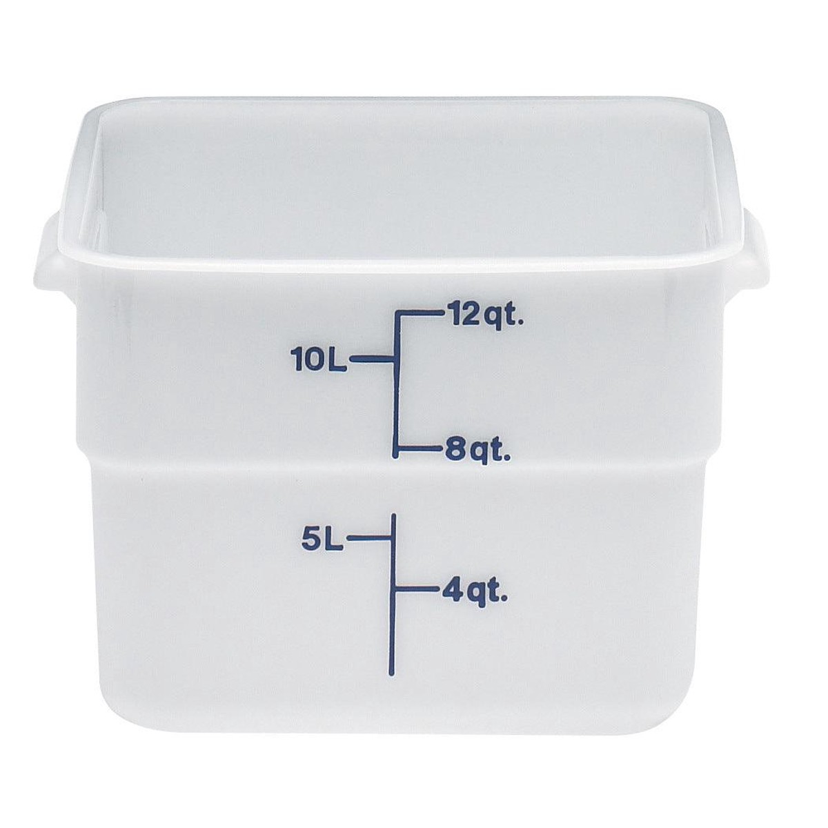 Cambro 12SFSP148 12 Qt. White Square Poly Food Storage Container