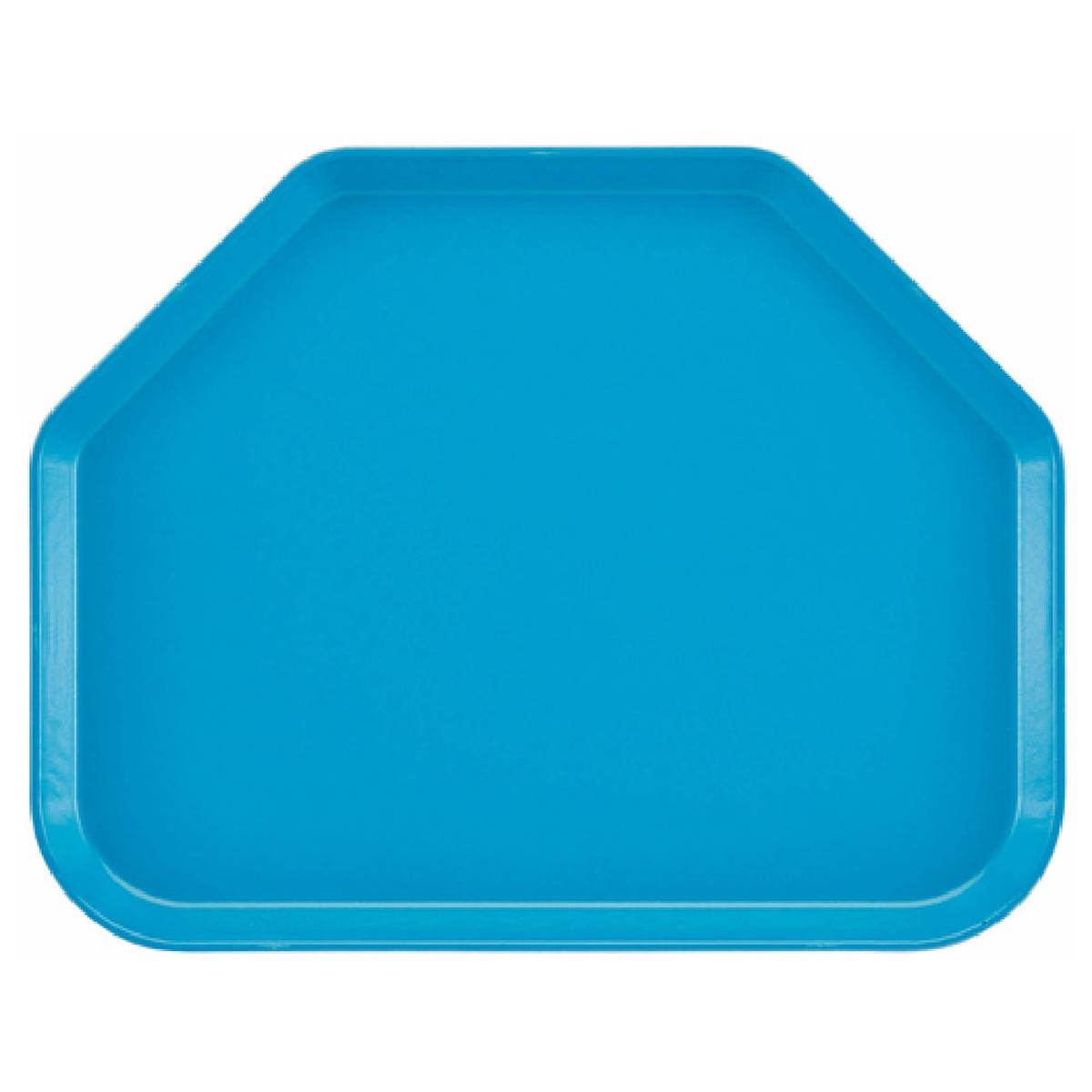 Cambro 1418TR105 14 Inch Cafeteria Tray Trapezoid Blue Fiberglass with Dishwasher Safe