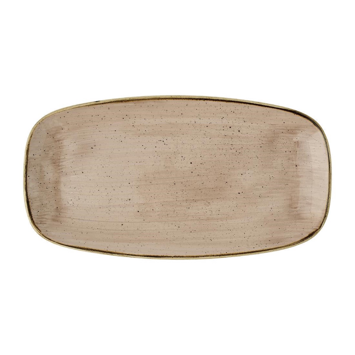Churchill Stonecast Truffle Chef’s Oblong Plates 352x187mm (6 Pack)