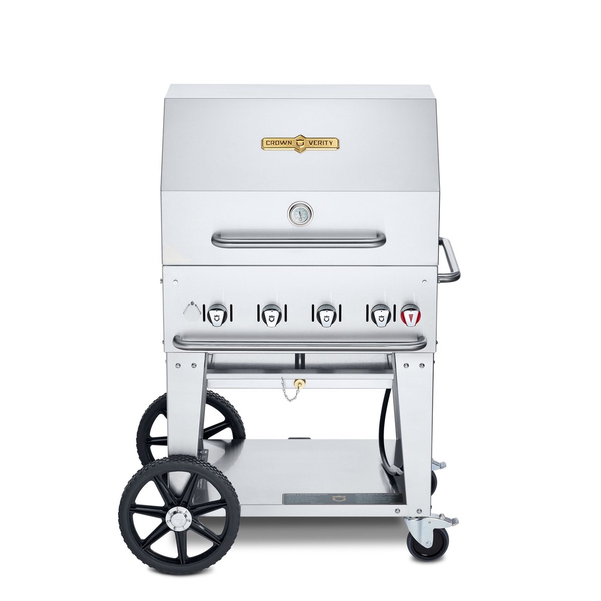 Crown Verity CV-MCB-30RDP 30″ Mobile BBQ Grill with Roll Dome Package – Liquid Propane