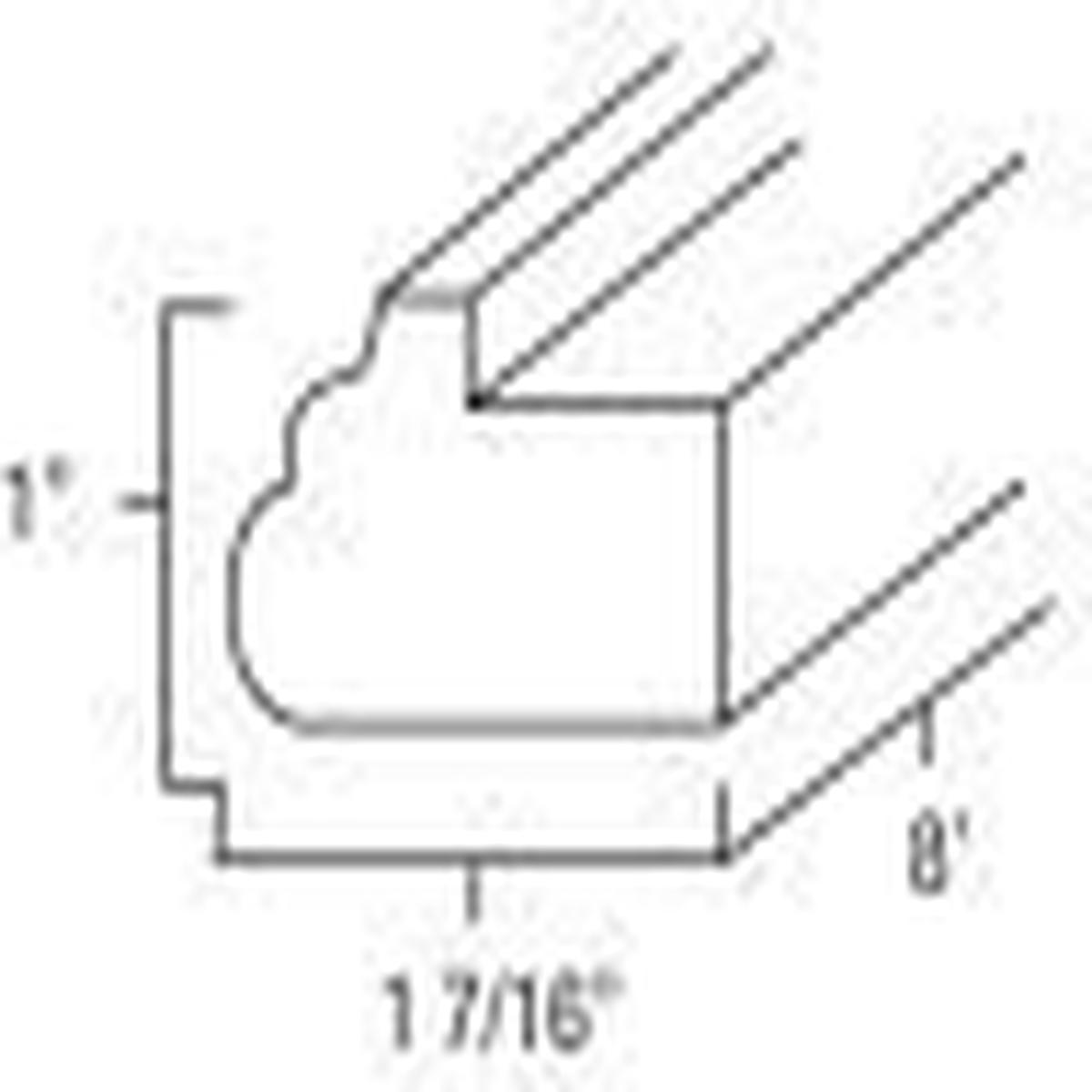 Espresso Shaker 8′ Light Rail Molding