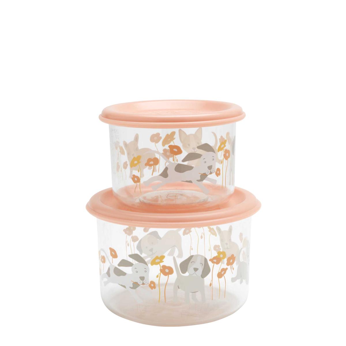 GOOD LUNCH SNACK CONTAINERS PUPPIES & POPPIES SMALL