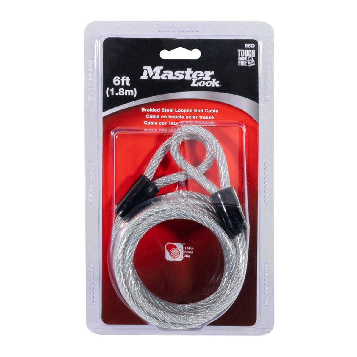 Master 6Ft Padlock Cable-Silver