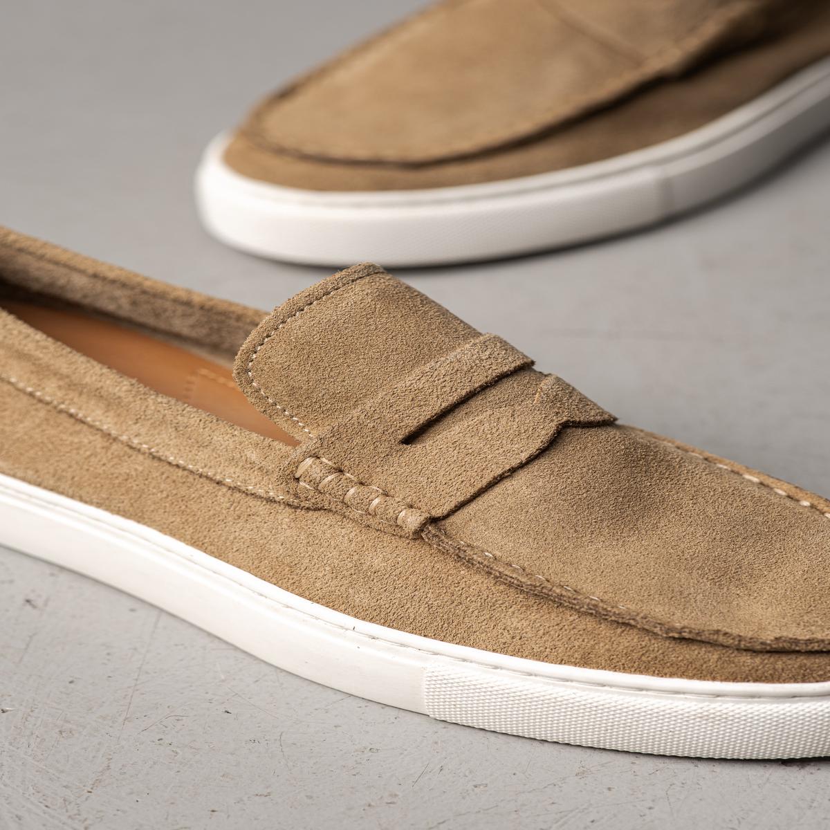 MATTHEW BEIGE SUEDE – MOCASSIN