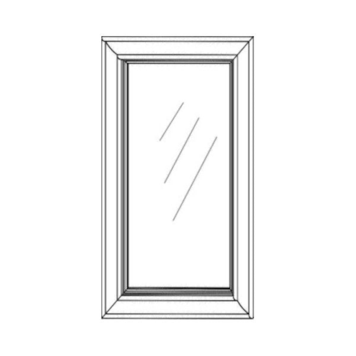 Navy Blue Shaker 15" X 42" Glass Door (Textured Glass) Pre-Assembled