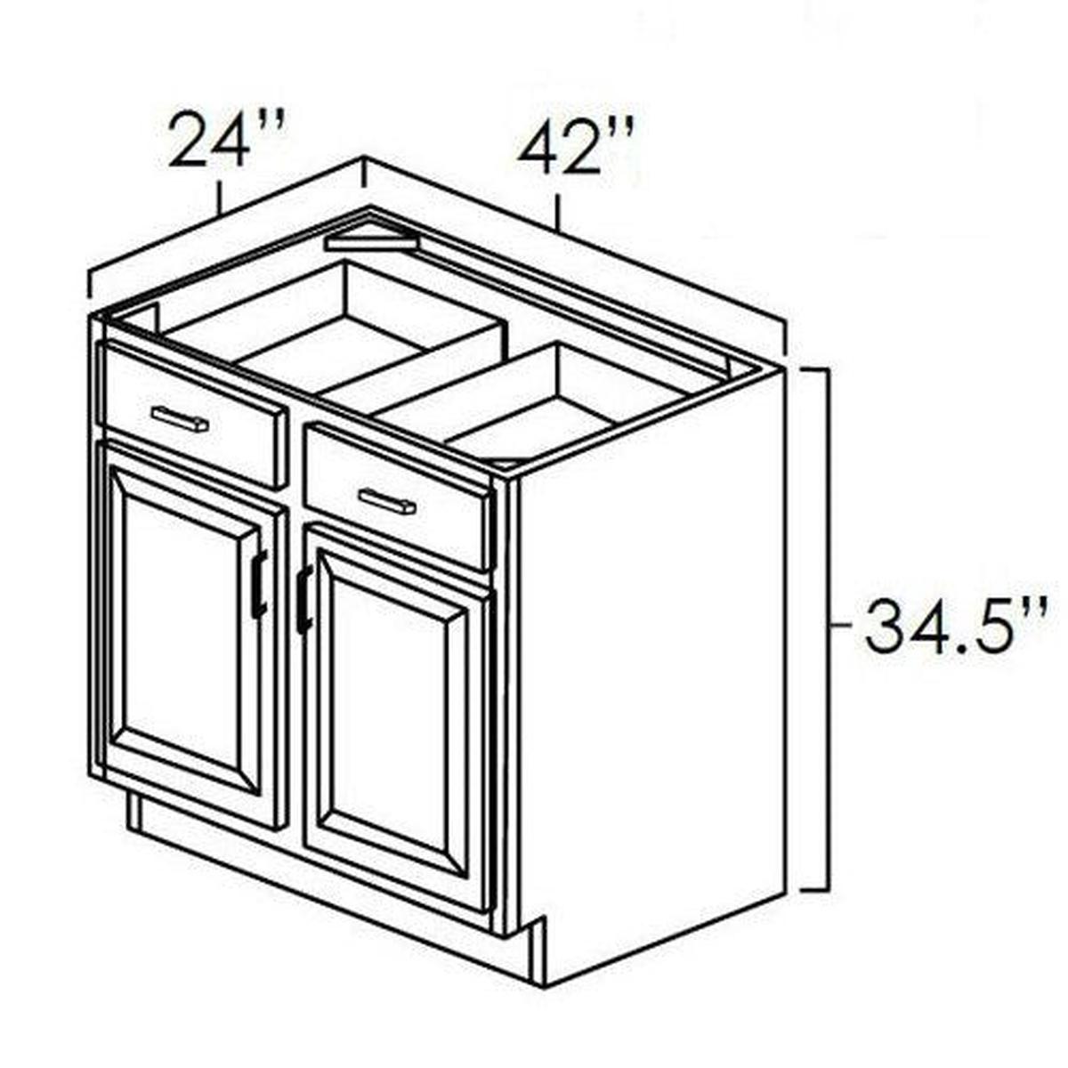 Platinum Shaker 42″ Base Cabinet