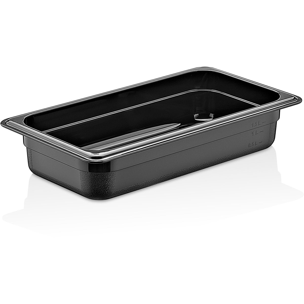 Polycarbonate Gastronorm Pan GN1/3 Depth 65mm Black 2 litres | GNP1365B