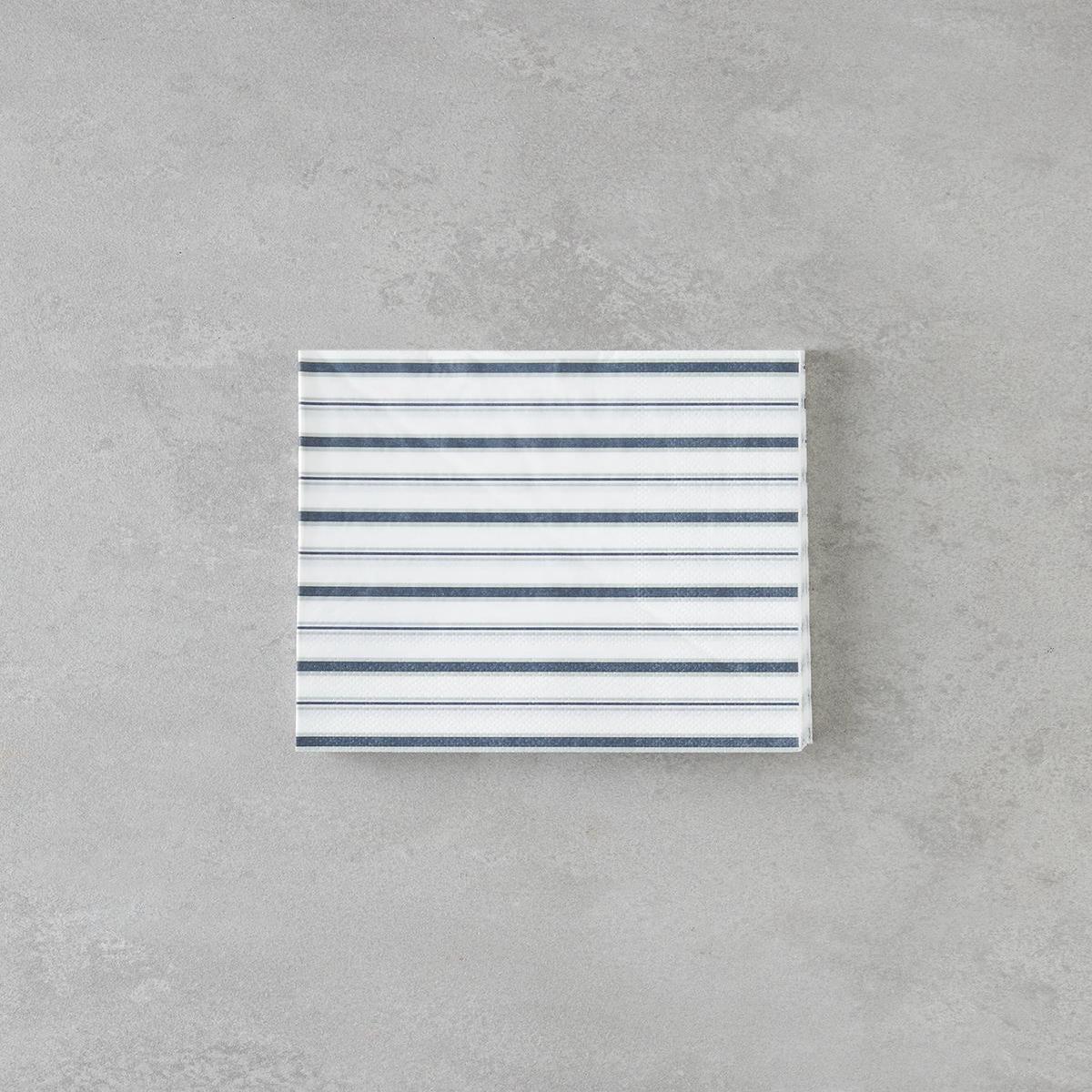 Professional Grade Disposable Paper Napkins   Black White Design   33x33cm