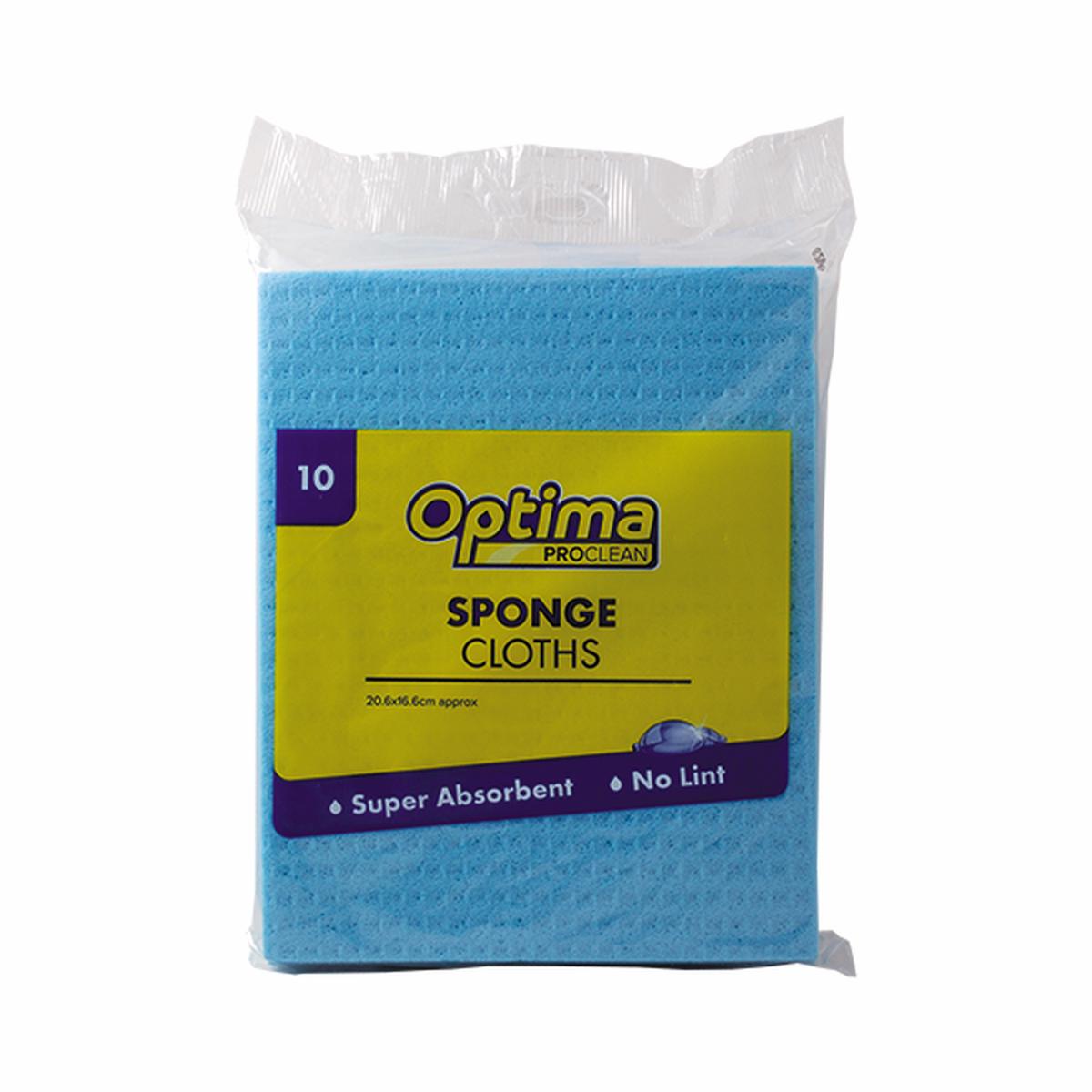 Ramon Hygiene Optima Proclean Sponge Cloths, 10 Pieces, Blue