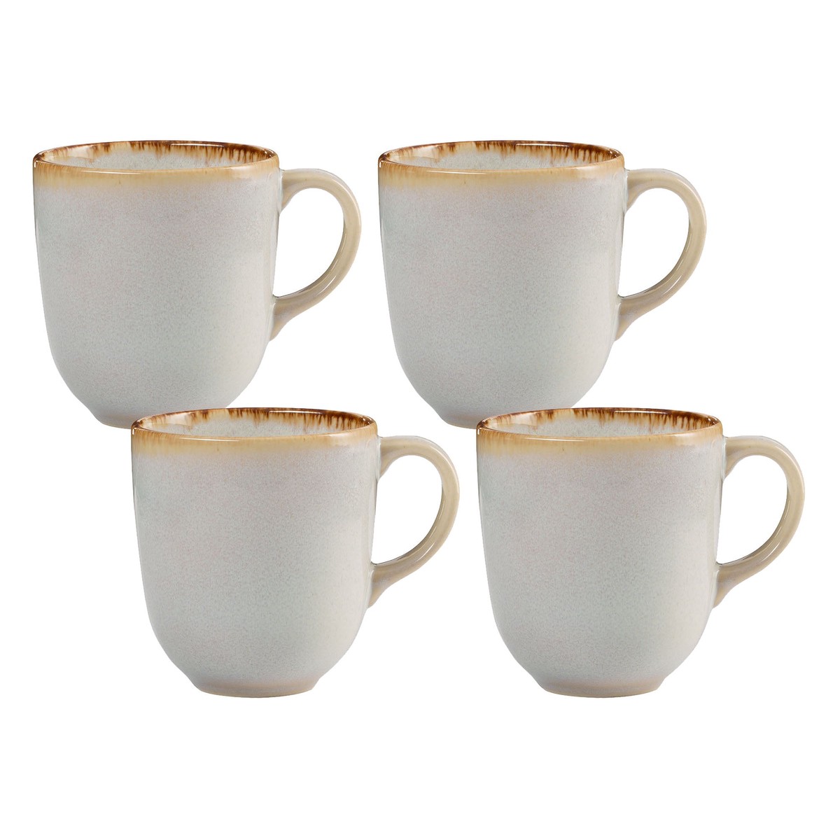 Reactive Cream Set4 Mug 400ml