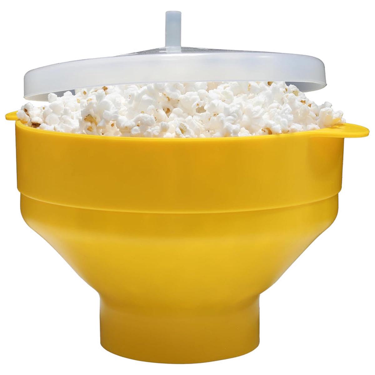 Reusable Microwaveable Popcorn Maker-Yellow