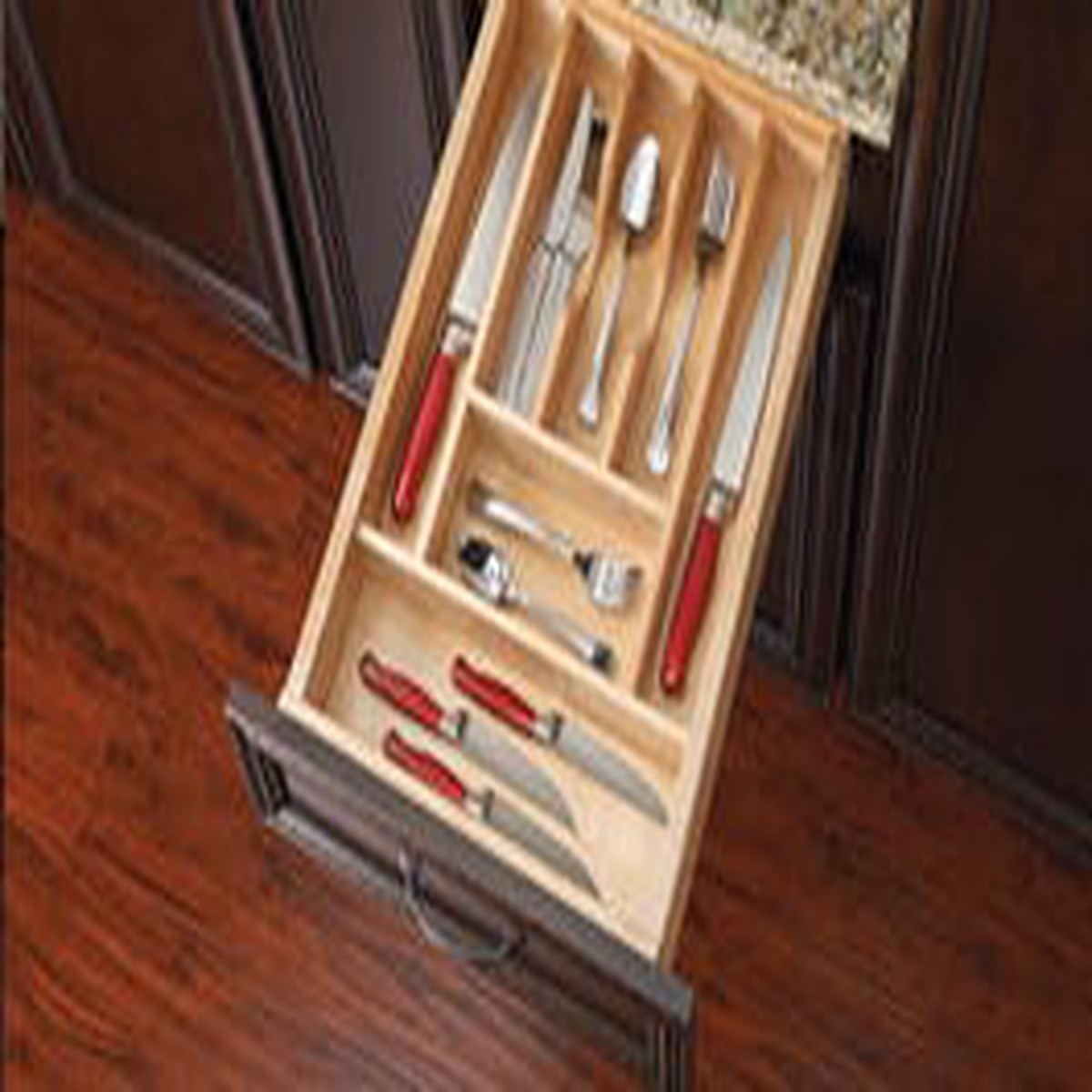 Rev-A-Shelf 22.25-in x 20.5-in Wood Cutlery Insert Drawer Organizer