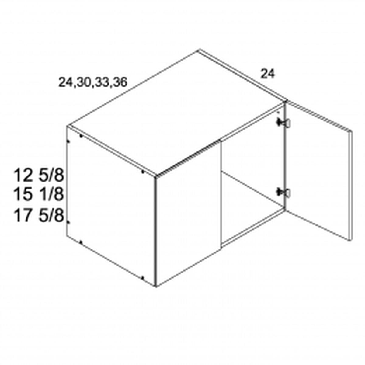 Riviera Oyster Shell 36″W x 17 3/4″H x 24″D Two Door Wall