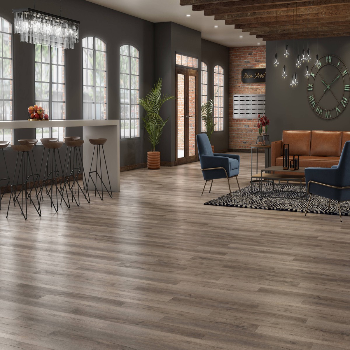 Style Selections Webster Oak Glue Down 8-mil x 6-in W x 48-in L Glue Down Luxury Vinyl Plank Flooring ( 52-sq ft Per Carton )