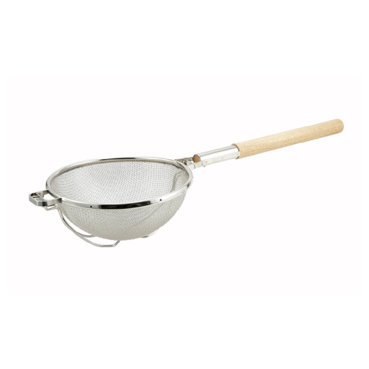 Winco MST-1010D 10-1/2 Inch Diameter Mesh Strainer with Wood Handle