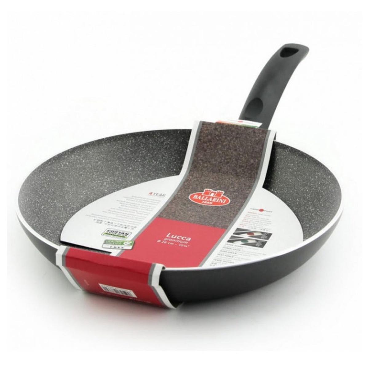 Ballarini Lucca Granite Saucepan 2H With Glass Lid 20Cm – Black