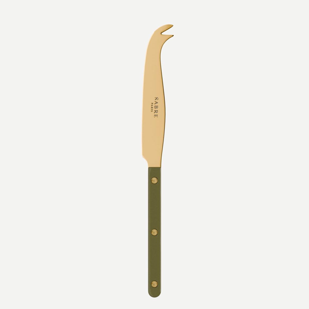 Bistrot Gold color Solid, Green fern – Cheese knife large