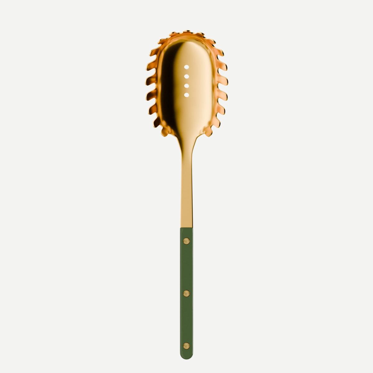Bistrot Gold color Solid, Green – Spaghetti spoon