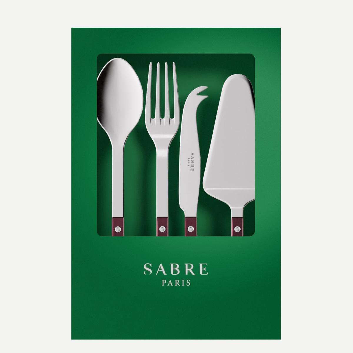 Bistrot Pearly, Aubergine – Box of 4 must-have serving pieces
