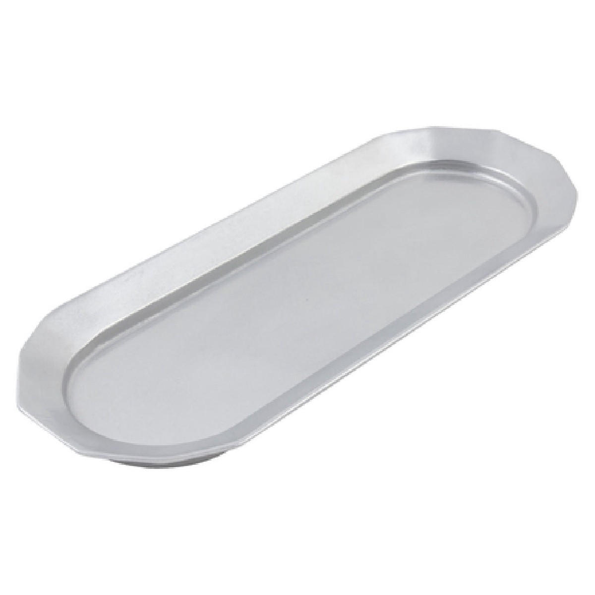 Bon Chef 9112 8-1/2 Inch Oblong Prism Fish Platter Aluminum Pewter-Glo Finish
