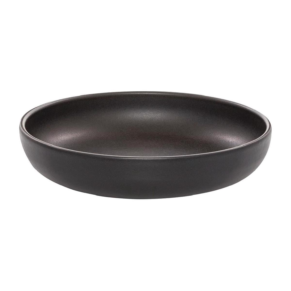 Eclipse Uno Round Bowls Black 220mm (6 Pack) (Pack of 6) PAS-FW461