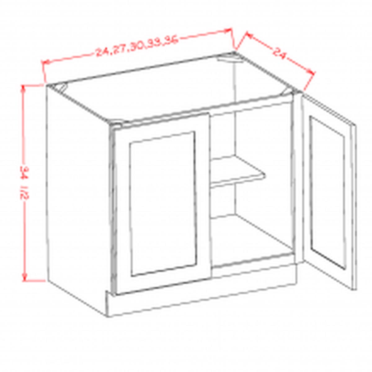 English Birch 36″ Full Height Door Base Cabinet Pre-Assembled