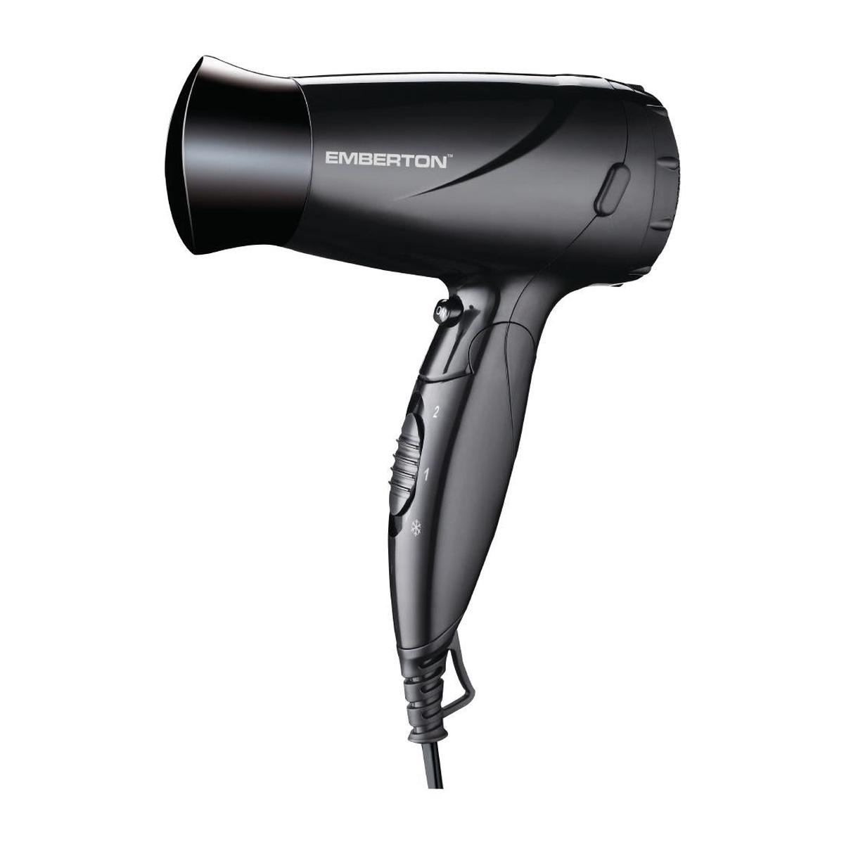 Hotel Complimentary Emberton Black 1600w Folding Hairdryer – DC363