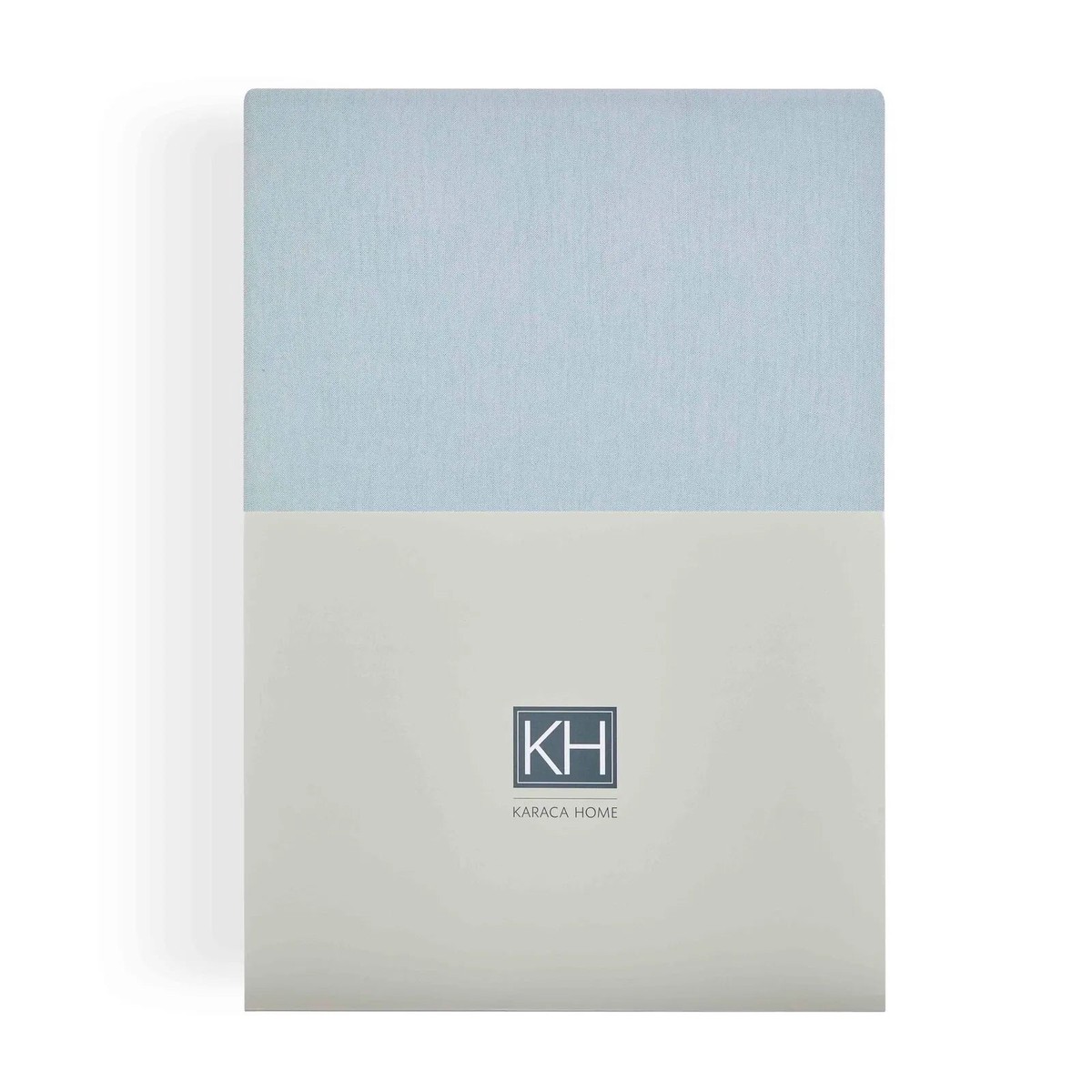 Karaca Home Jersey 100% Turkish Cotton Fitted Sheet, King, Light Blue