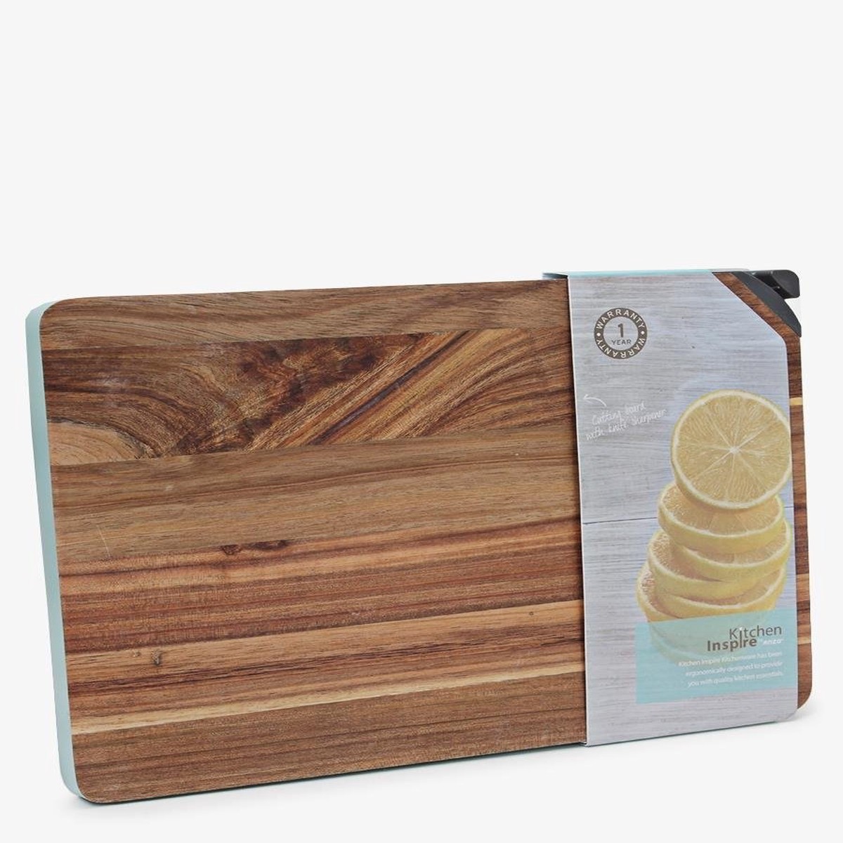 Kitchen Inspire Cutting Board With Sharpener – Taupe