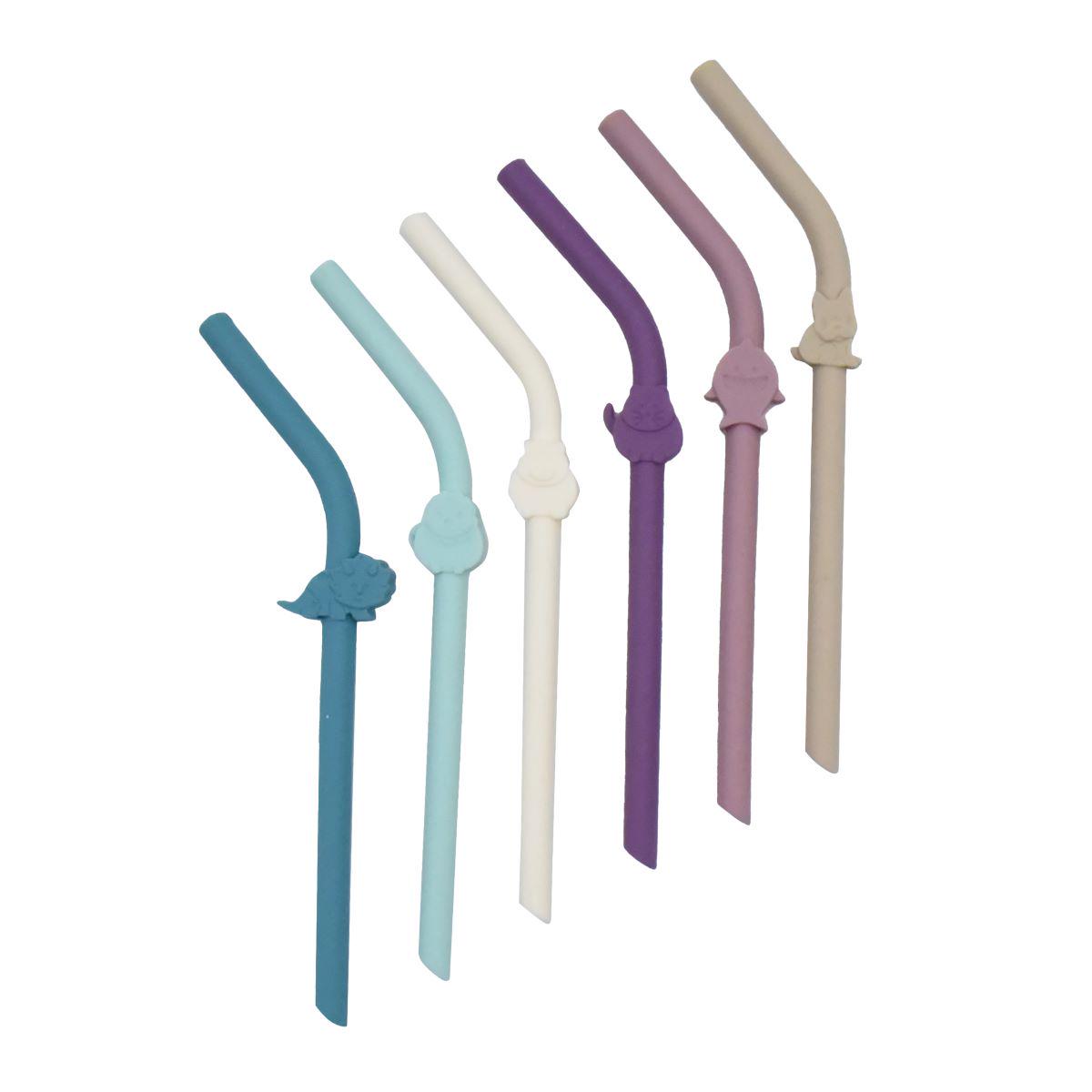 Luxe Silicone Straws Set 6 (6 Asst.
