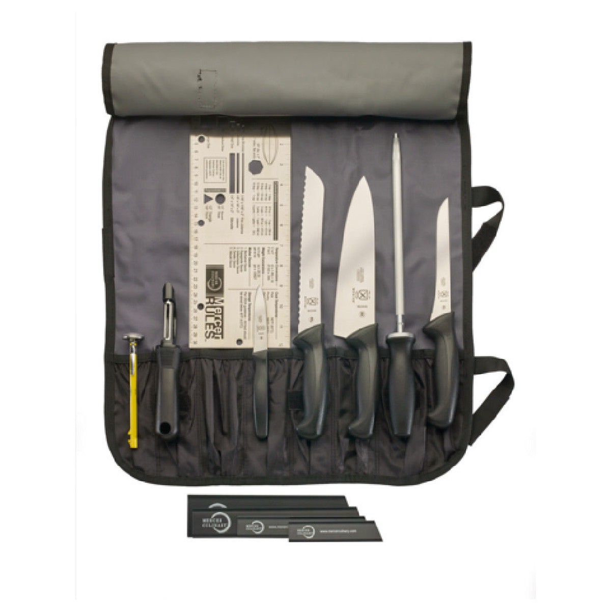 Mercer Culinary M4SET2 13-Pc. Partners In Education Culinary School Knife Set Includes Millennia 3″ Slim Paring Knife W/guard