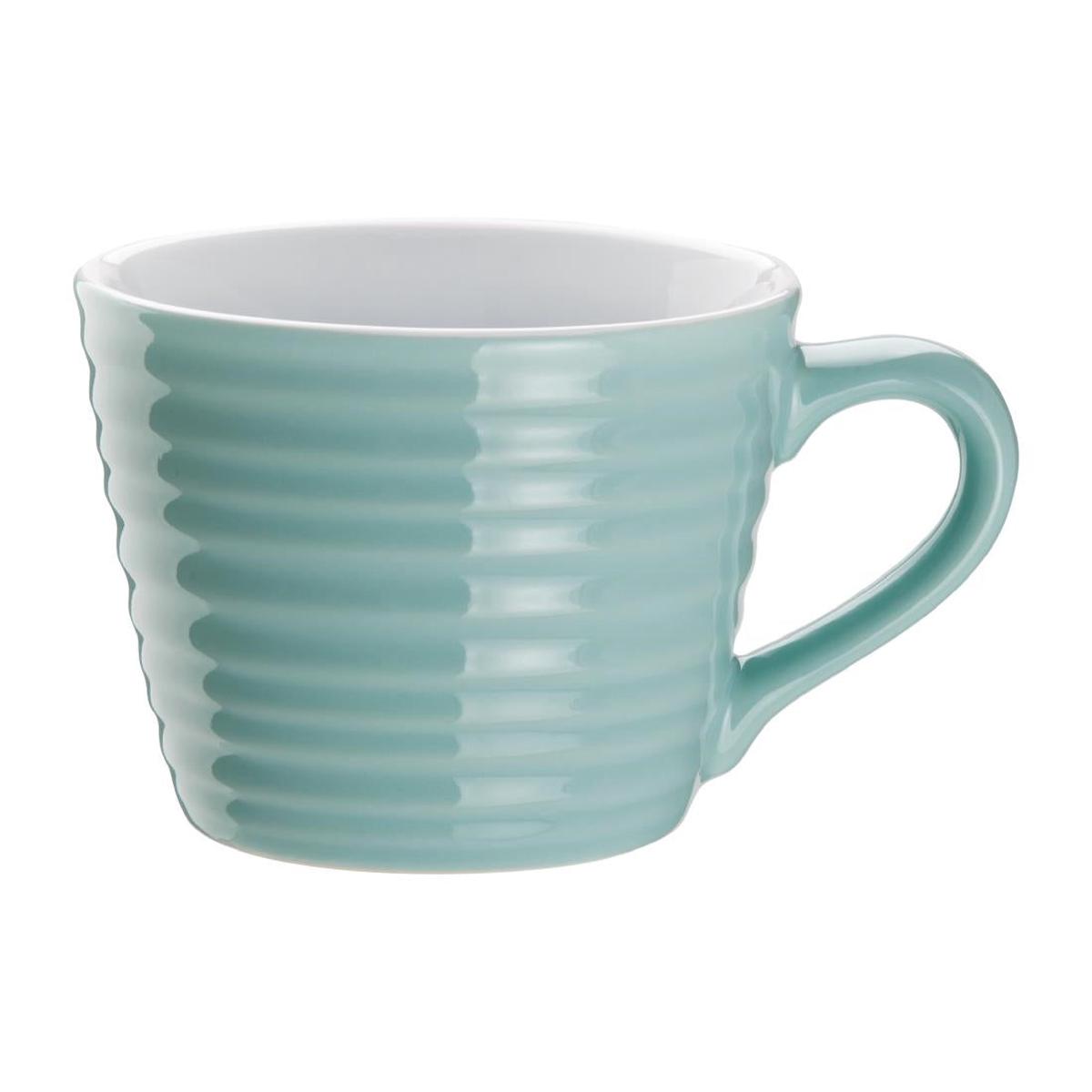 Olympia Cafe Mug Aqua Ripple – 230ml (6 Pack) (Pack of 6) PAS-DH640