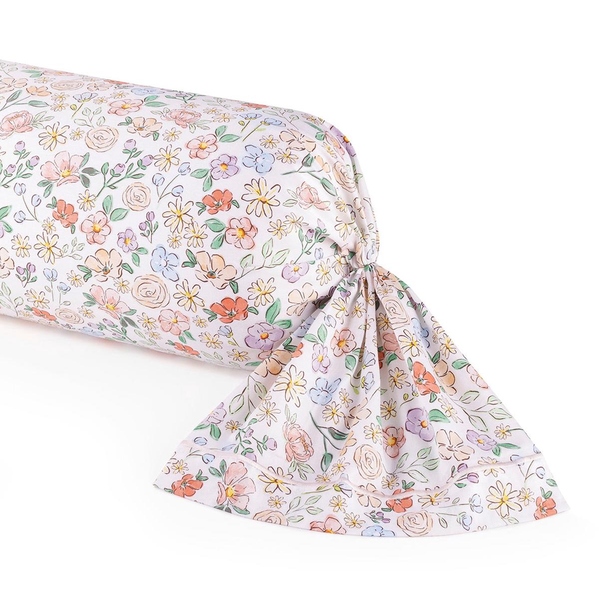 Pillowcases cotton satin – Prairie Fleurie White – 43 x 210 cm