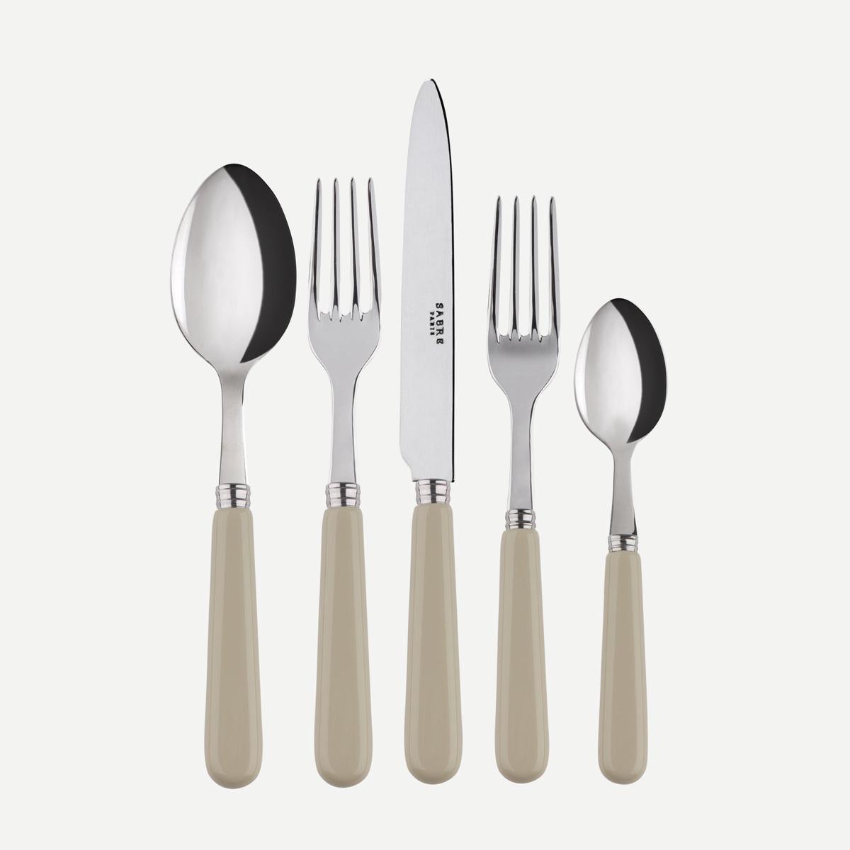 Pop, Light kaki – 5 pieces cutlery set