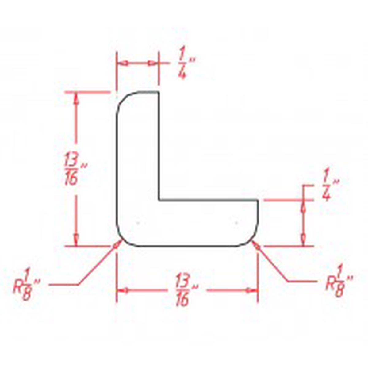 Rigby White Shaker 96″W x 3/4″H x 1/4″D Outside Corner Moulding Pre-Assembled