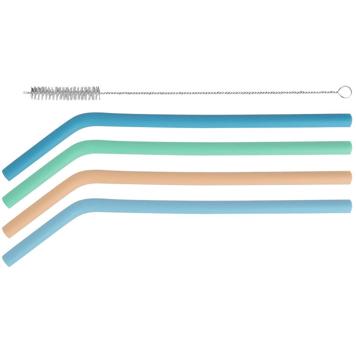 Silicone Straws Set Of 4