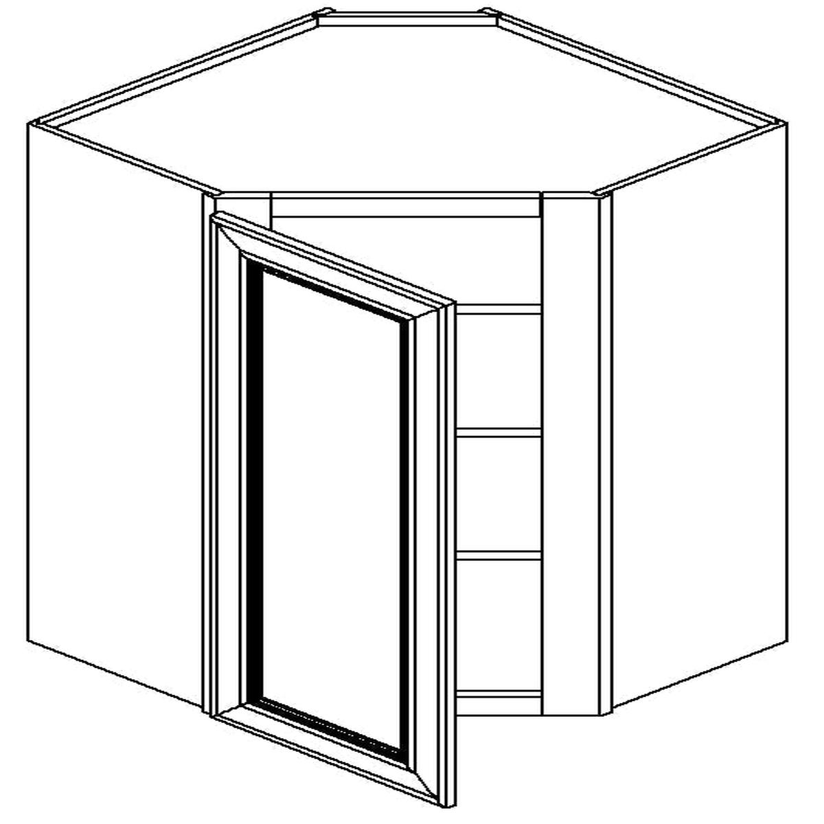 Sterling 27″ x 42″ Diagonal Corner Wall Cabinet Pre-Assembled