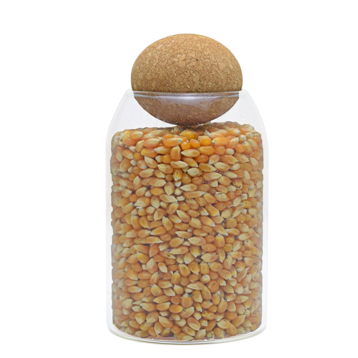 Turin Glass 1200ml Cork Storage Container – Large