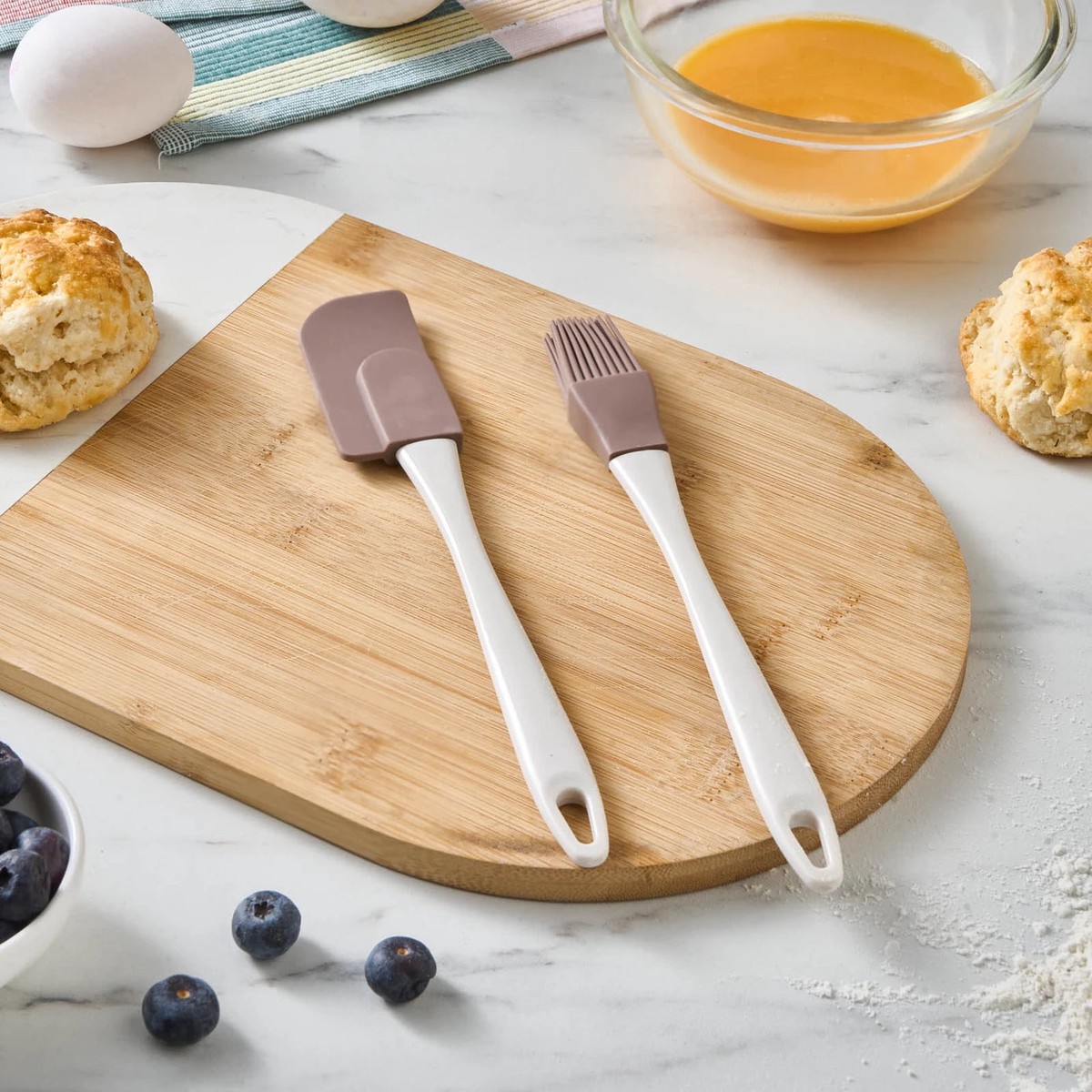 Crick Crack Harmony 2-Piece Spatula & Brush Set, Brown