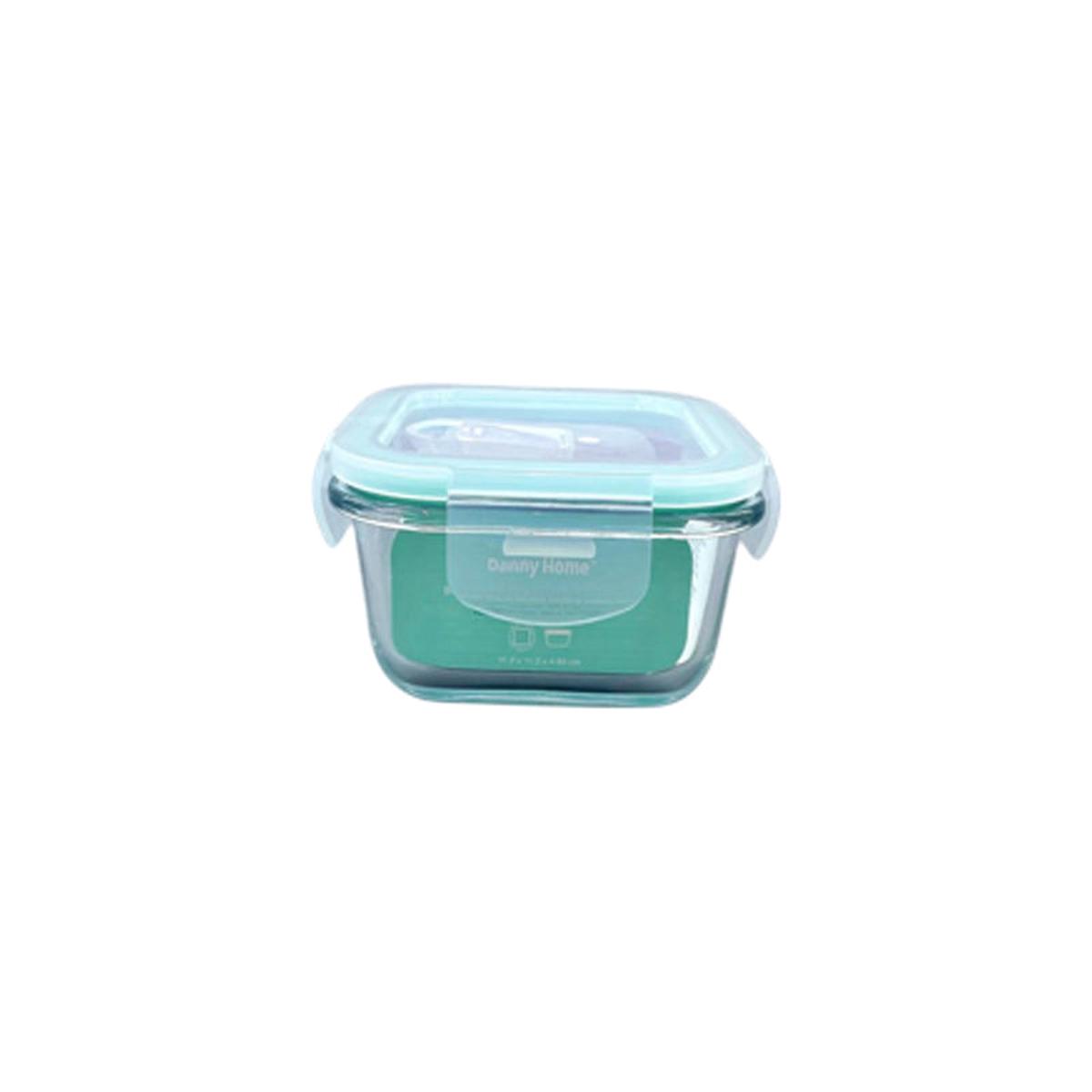 Danny Home Borosilicate Square Food Container Lock Lid 310Ml – Green