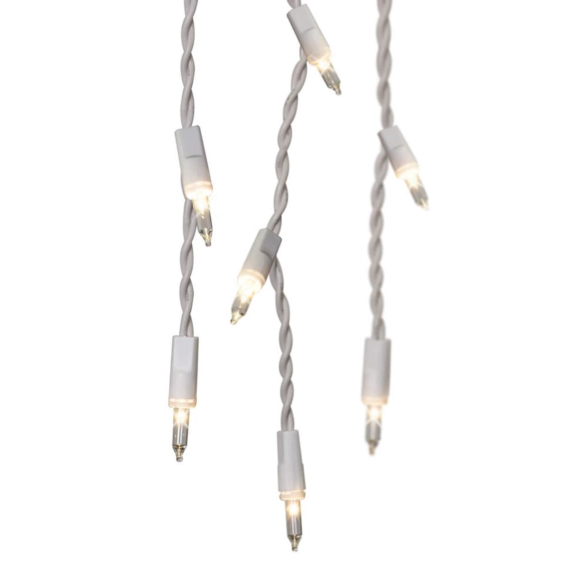 GE String-A-Long 300-Count Constant White Mini Incandescent Plug-In Christmas Icicle Lights