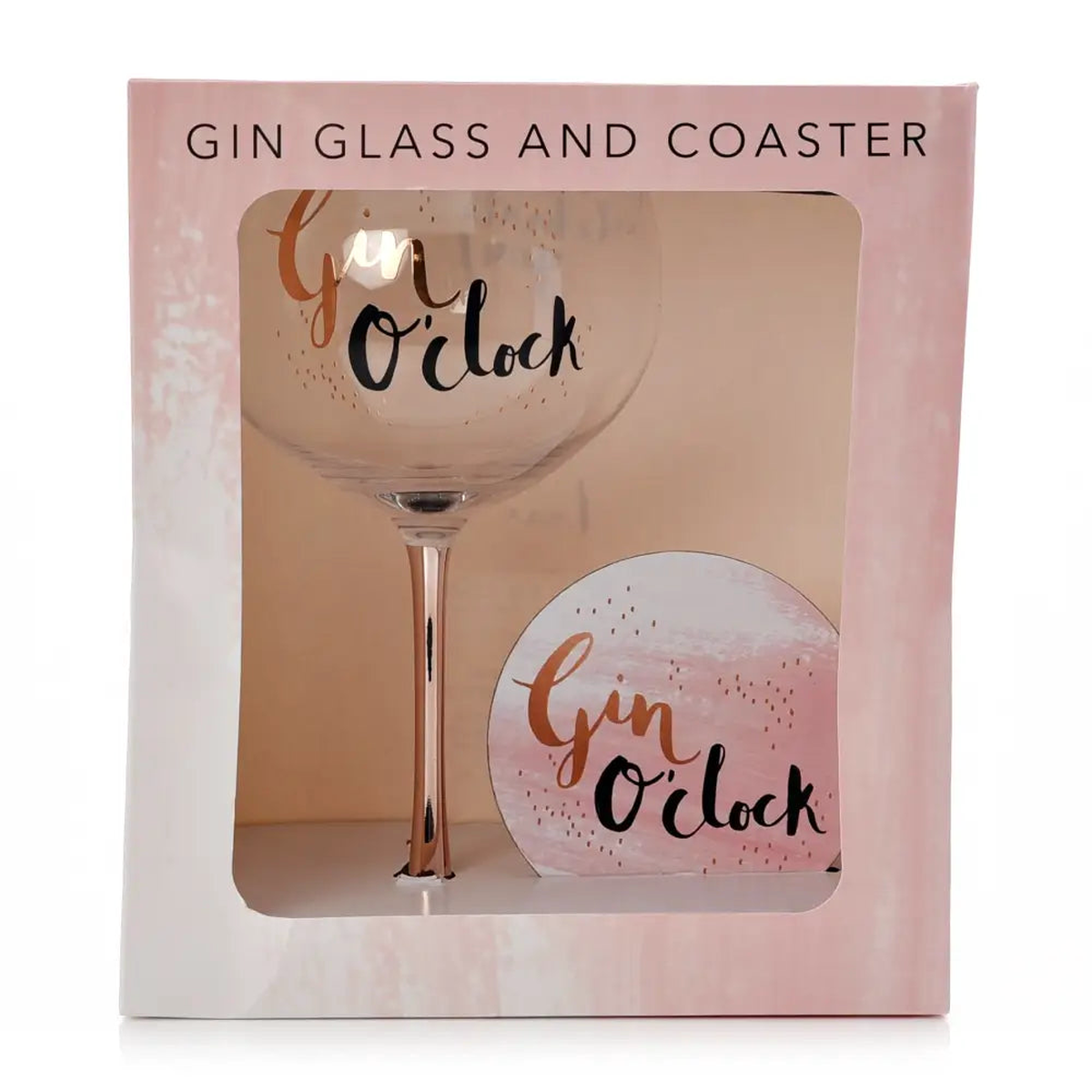 Hotchpotch Luxe Gin Glass & Coaster Set – Gin OClock
