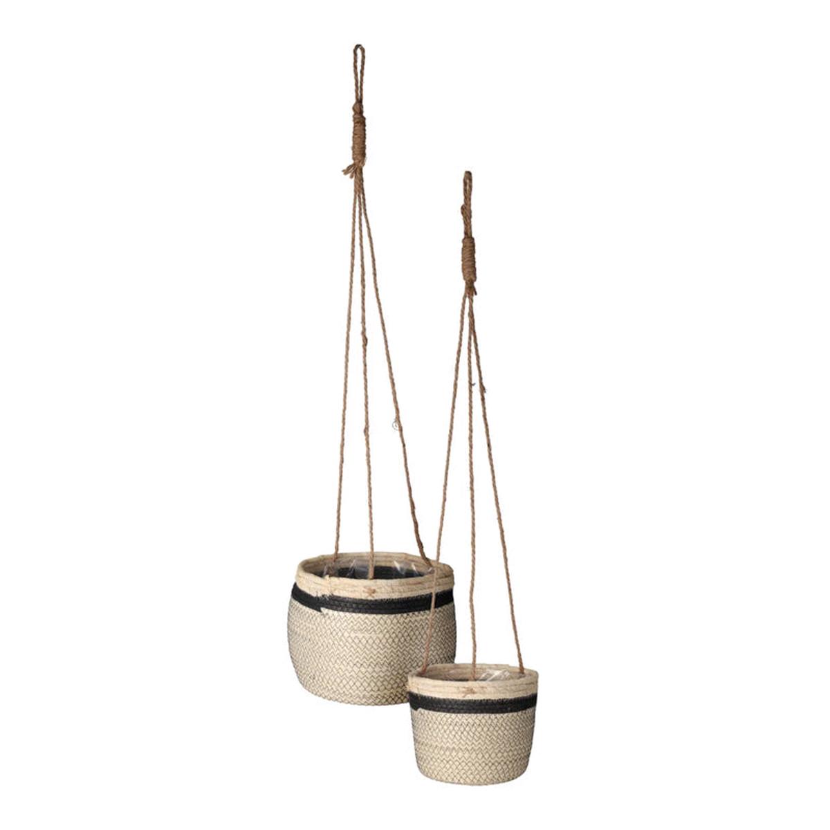 Jk Home Decoration 2Pc Basket & Straw Set – Beige