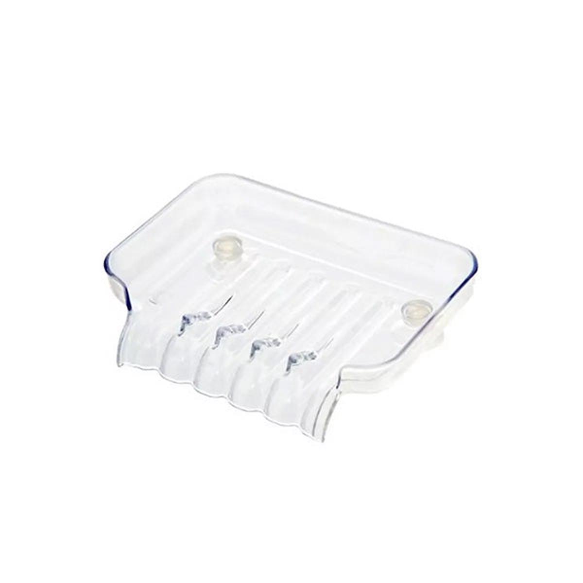 Kitchen Soap Dish With Suction Cups – Transparent