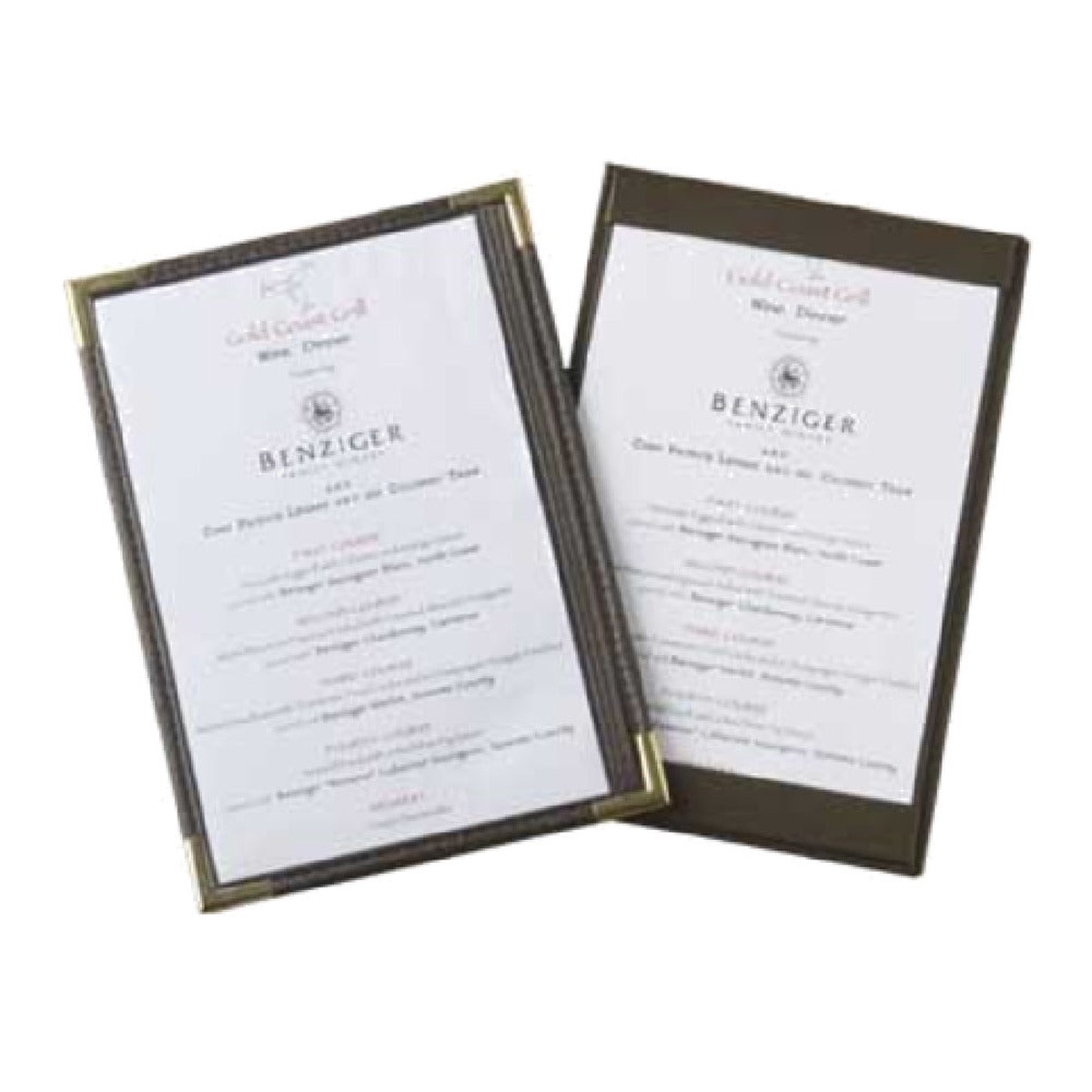 Menu Solutions K22A_BLACK 5-1/2 Inch x 8-1/2 Inch Menu Board Single Panel with 2 Views