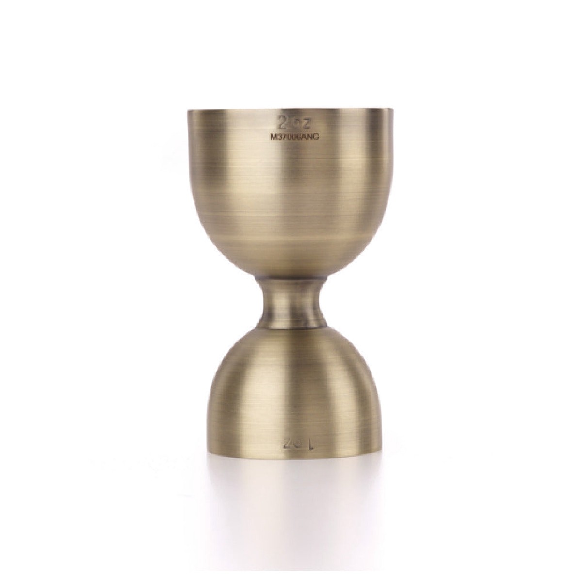 Mercer Culinary M37006ANG 1 & 2 Oz Heavy Duty Jigger with Internal Markings Stainless Steel Antique Gold Plated