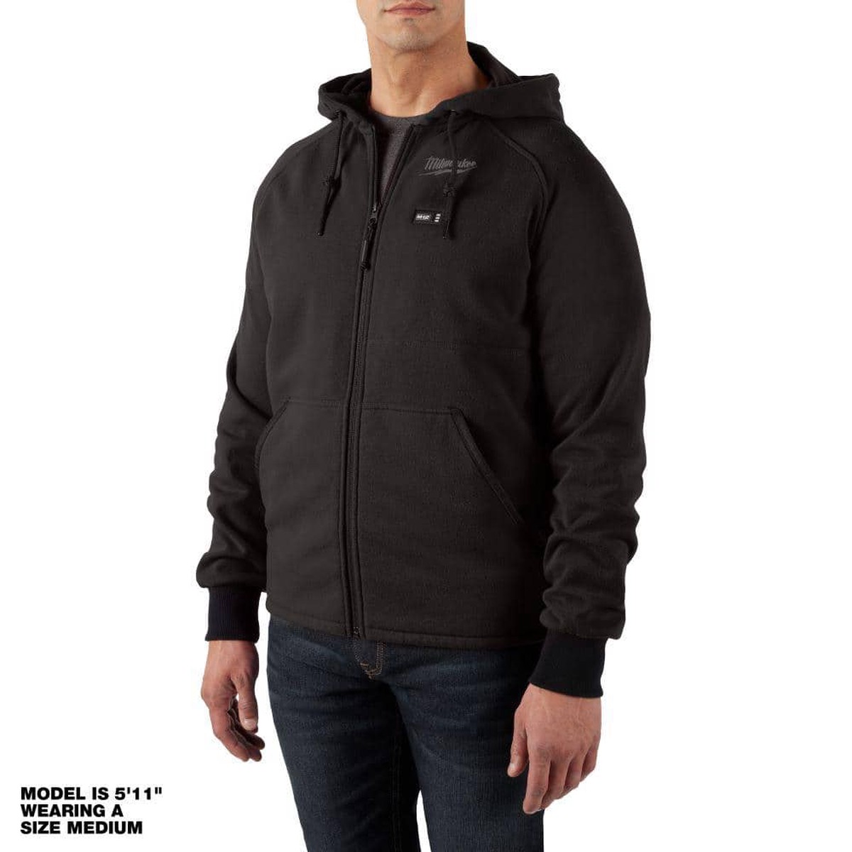 Milwaukee Mens XL M12 12V Lithium-Ion Cordless Black Heated Hoodie Kit with (1) 2.0Ah Battery & Charger